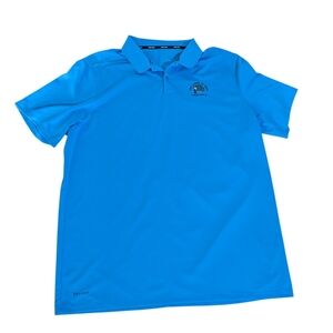 Nike Golf Blue Polo Shirt The Lakes At Osan Gingko 1280 A.D.  Logo Sz 2XL